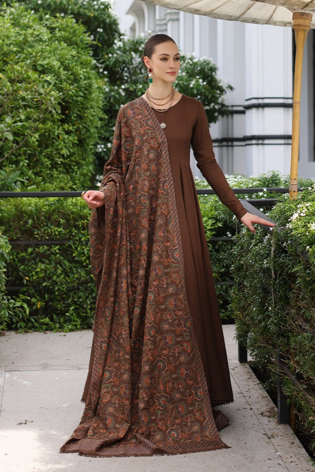 Bareeze 3PC Karandi Suit with Heavy Embroidered Shawal -BS1984
