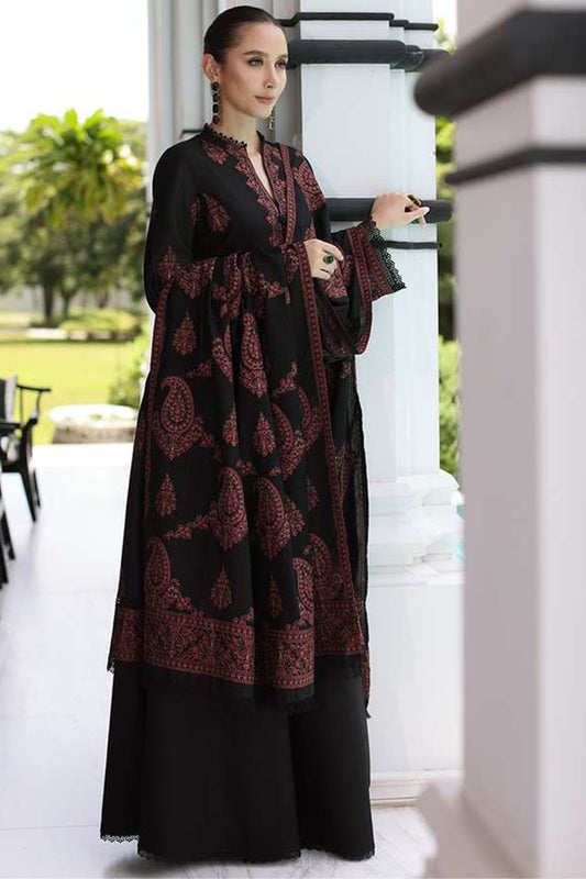 Bareeze 3PC Embroidered Karandi Suit with Heavy Embroidered Shawal -BS1965