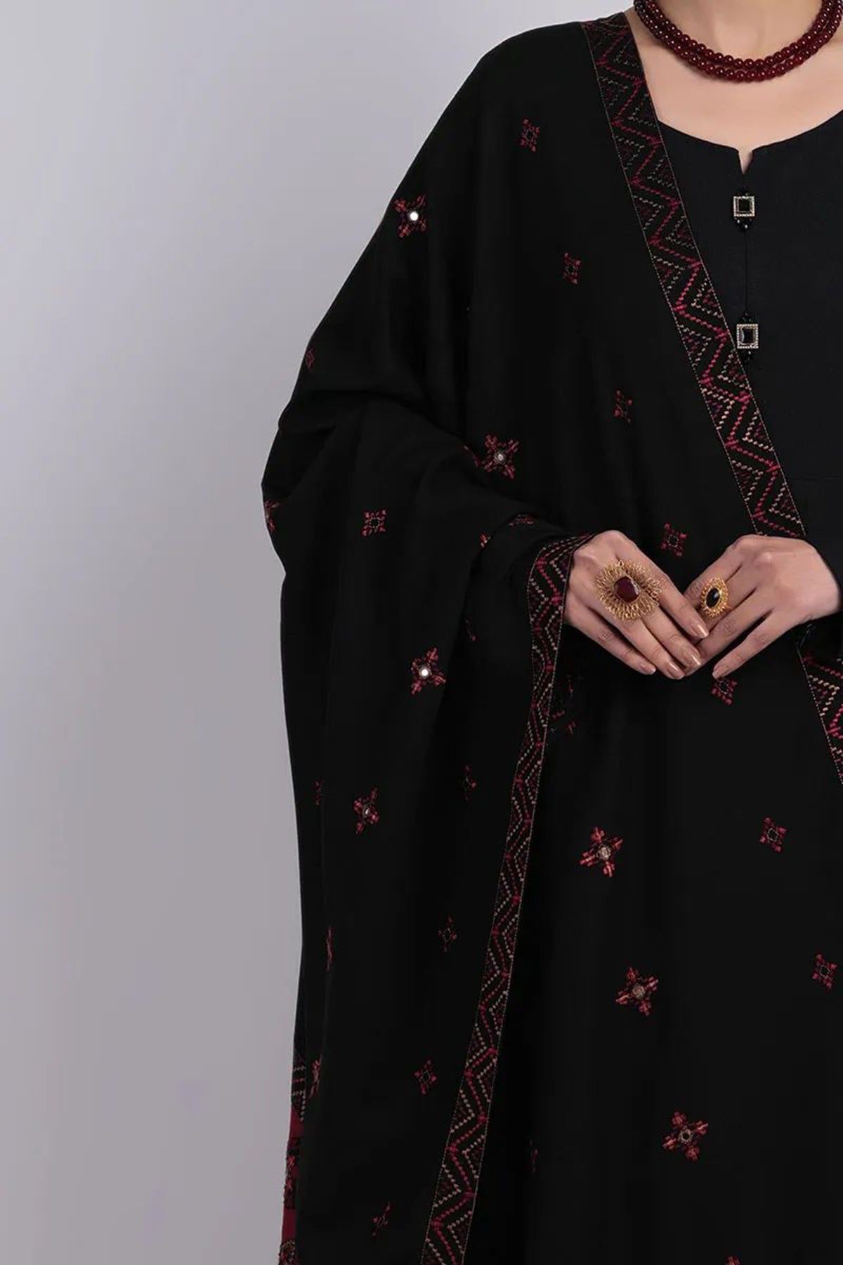 Bareeze 3PC Karandi Suit with Heavy Embroidered Shawal -BS2060