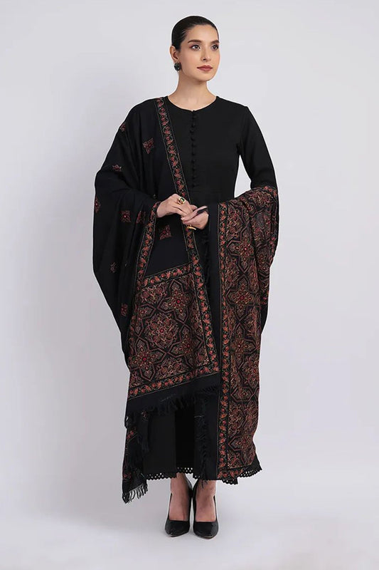 Bareeze 3PC Embroidered Karandi Suit with Heavy Embroidered Shawal -BS2061