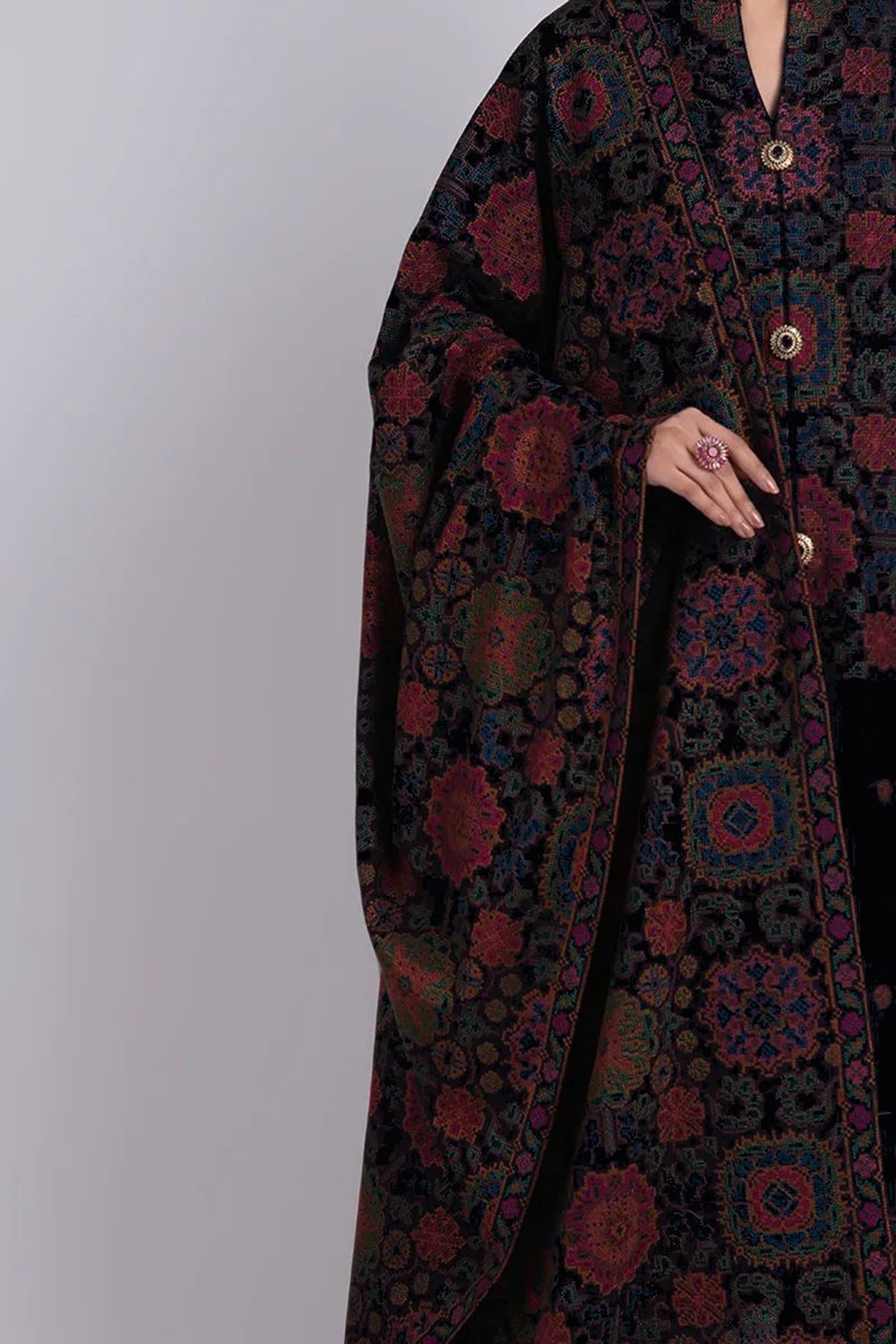 Bareeze 3PC Embroidered Karandi Suit with Heavy Embroidered Karandi Shawal -BS2322