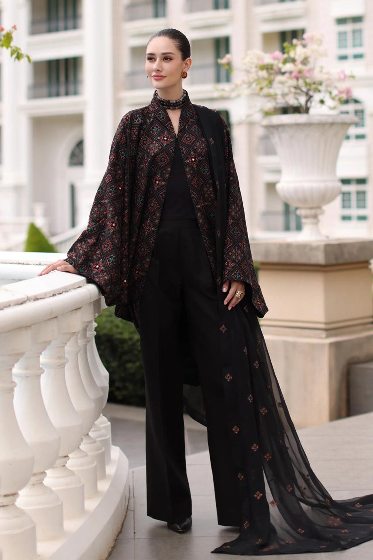 Bareeze 3PC Embroidered Karandi Suit with Embroidered Shwal -BS2139