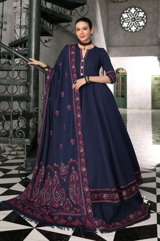 Bareeze 3PC Embroidered Dhanak Suit with Embroidered Shwal -BS2143
