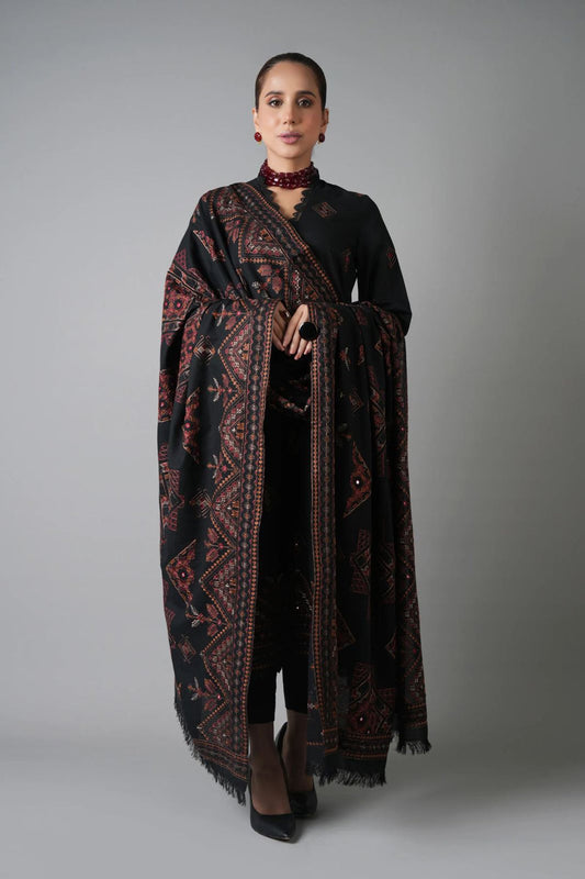 Bareeze 3PC Embroidered Dhanak Suit with Embroidered Shwal -BS2149