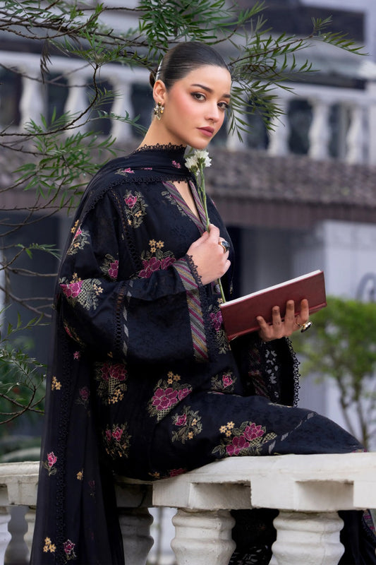 Bareeze 3PC Embroidered Lawn Suit with Embroidered chiffon Dupatta -BS2255