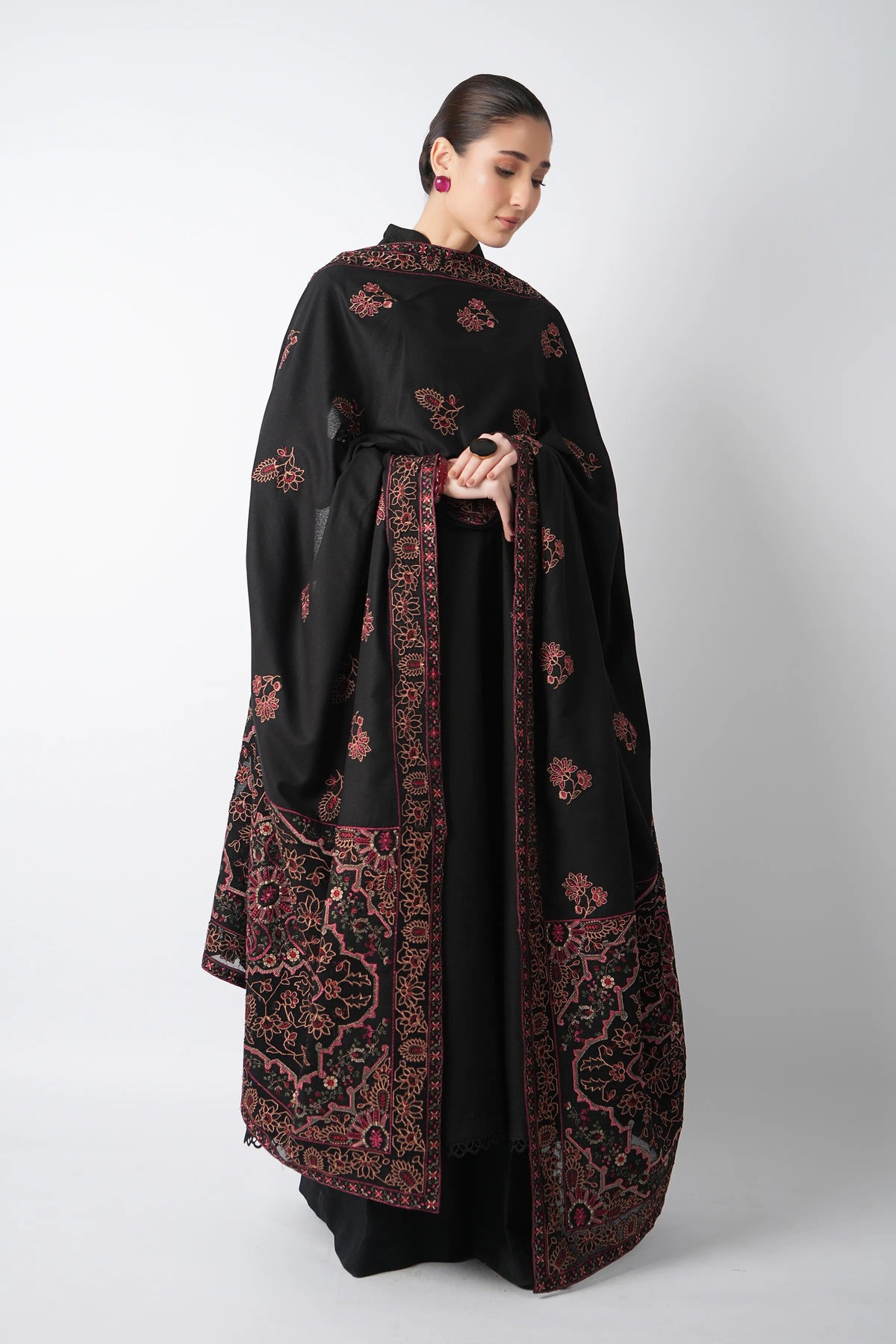 Bareeze 3PC Embroidered Karandi Suit with Embroidered Shwal -BS2313
