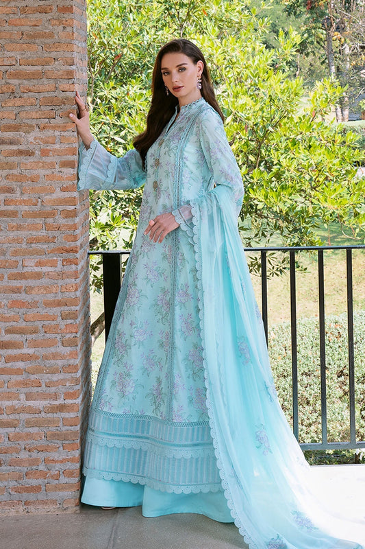 Bareeze Embroidered Lawn 3pc with Embroidered Chiffon Dupatta- BS03