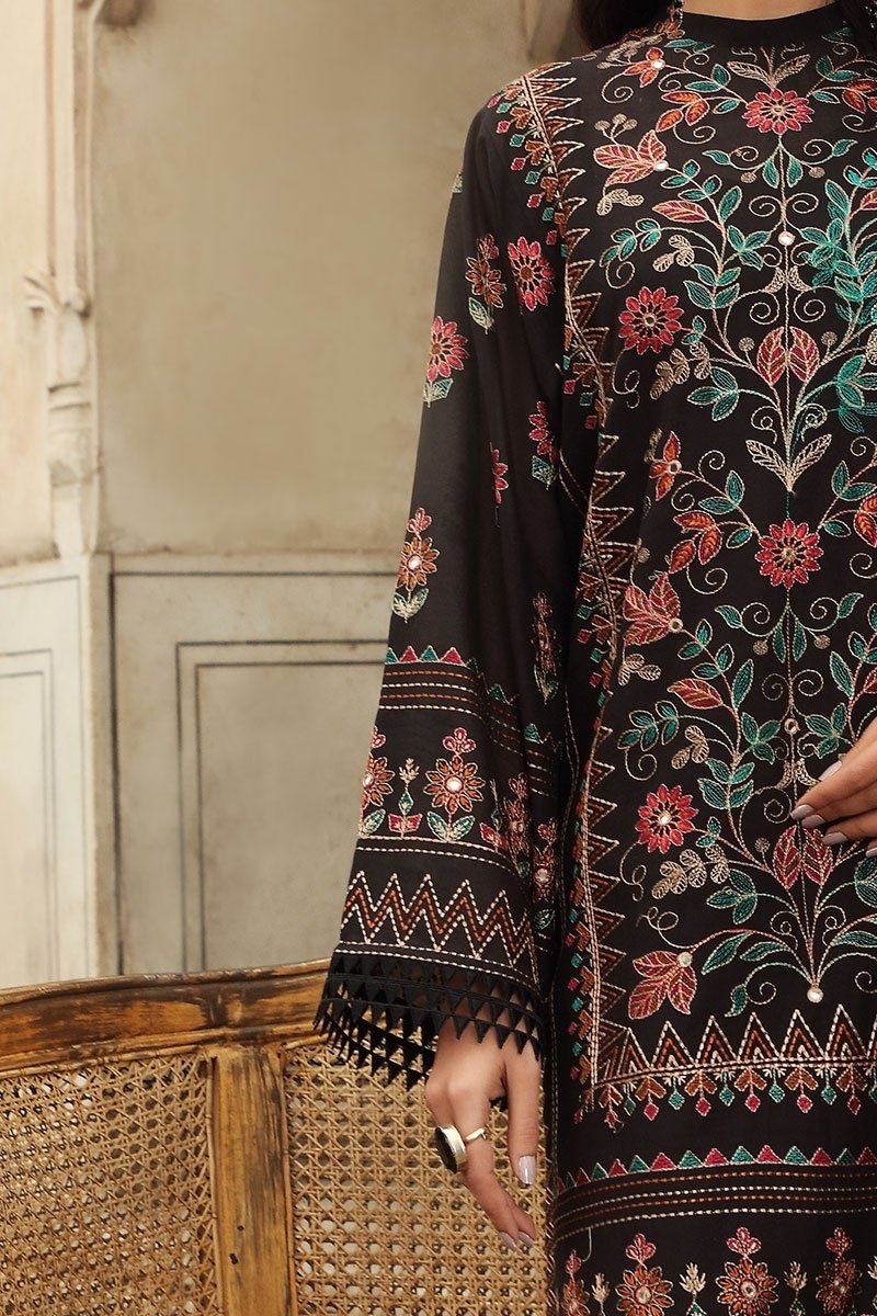 Bareeze 3PC Embroidered Lawn Suit with pure chiffon Dupatta - BS102110