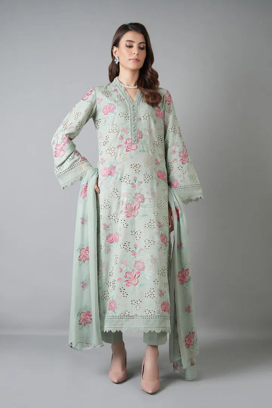 Bareeze 3PC Embroidered Lawn Suit with Embroidered Crinkle Dupatta -BS2284