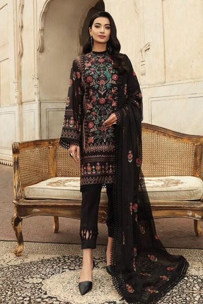 Bareeze 3PC Embroidered Lawn Suit with pure chiffon Dupatta - BS102110