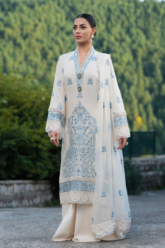 Bareeze 3PC Embroidered Dhanak Suit with Heavy Embroidered chiffon dupatta-BS102187