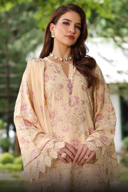 Bareeze 3PC Embroidered Karandi Suit with Heavy Embroidered Karandi Shawal -BS2325