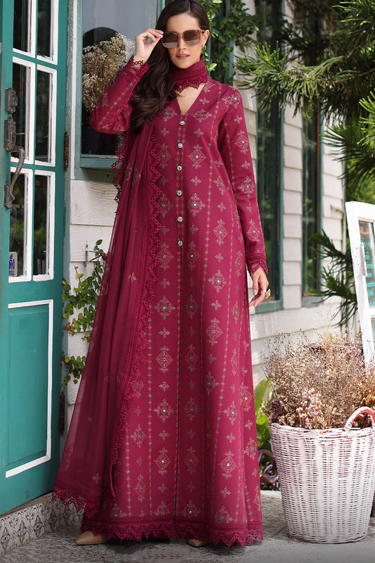 Bareeze 3PC Embroidered Karandi Suit with Heavy Embroidered Karandi Shawal -BS2324