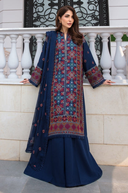 Bareeze Embroidered Lawn 3pc with Bamber Chiffon dupatta- BS1703