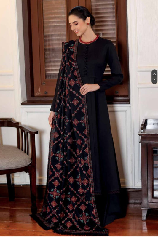 Bareeze 3PC Dhanak with Embroidered Shawl - BS1789