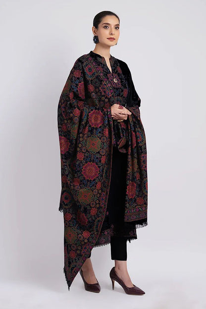 Bareeze 3PC Embroidered Karandi Suit with Heavy Embroidered Karandi Shawal -BS2322