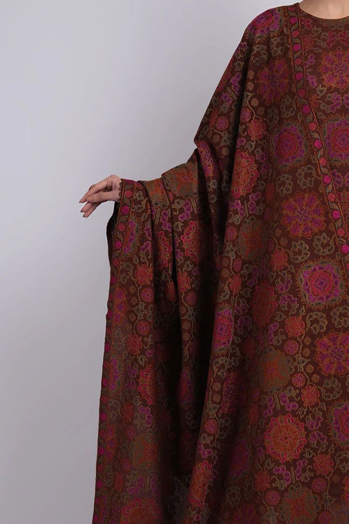 Bareeze 3PC Embroidered Dhanak Suit with Heavy Embroidered Shawal -BS2055