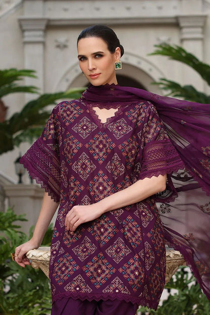 Bareeze 3PC Embroidered Dhanak Suit with Embroidered Shwal -BS2138