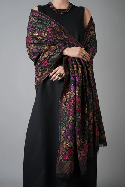 Bareeze 3PC Dhanak  Suit with Embroidered Shwal -BS2141