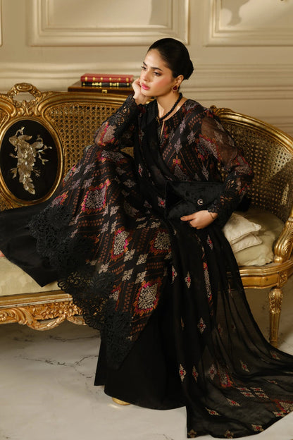 Bareeze 3PC Embroidered Lawn Suit with Embroidered chiffon Dupatta -BS2261
