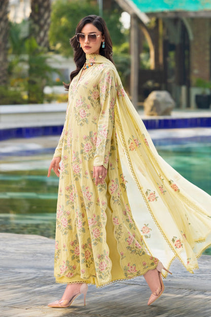 Bareeze 3PC Embroidered Lawn Suit with Embroidered chiffon Dupatta -BS2256