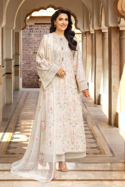 Bareeze 3PC Embroidered Lawn Suit with Embroidered chiffon Dupatta -BS2265