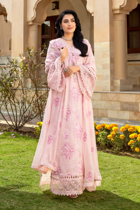 Bareeze 3PC Embroidered Lawn Suit with Embroidered chiffon Dupatta -BS2263