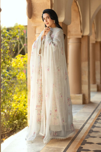 Bareeze 3PC Embroidered Lawn Suit with Embroidered chiffon Dupatta -BS2265