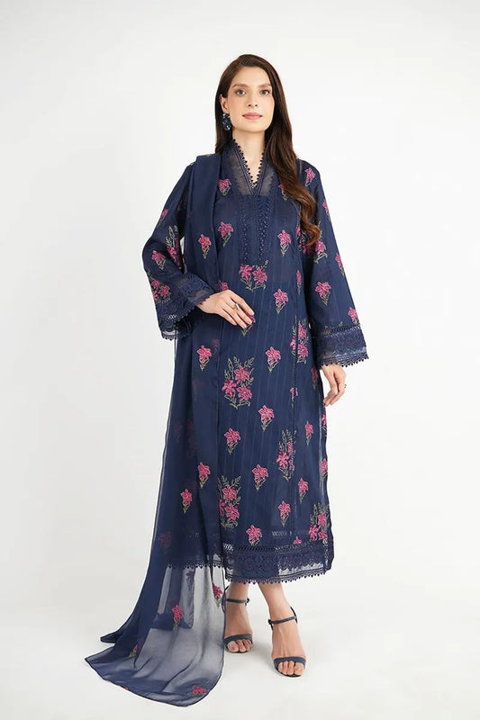 Bareeze 3PC Embroidered Lawn Suit with Embroidered chiffon Dupatta -BS2270