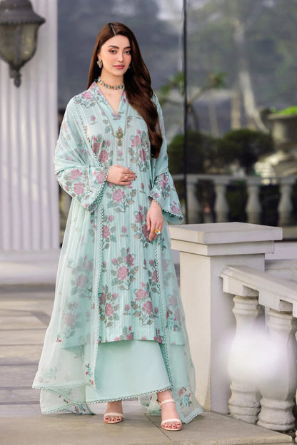 Bareeze 3PC Embroidered Lawn Suit with Embroidered chiffon Dupatta -BS2259