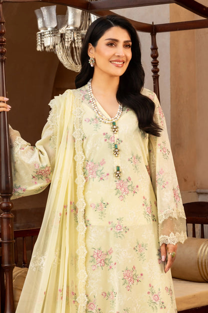 Bareeze 3PC Embroidered Lawn Suit with Embroidered chiffon Dupatta -BS2264