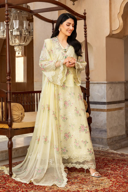Bareeze 3PC Embroidered Lawn Suit with Embroidered chiffon Dupatta -BS2264