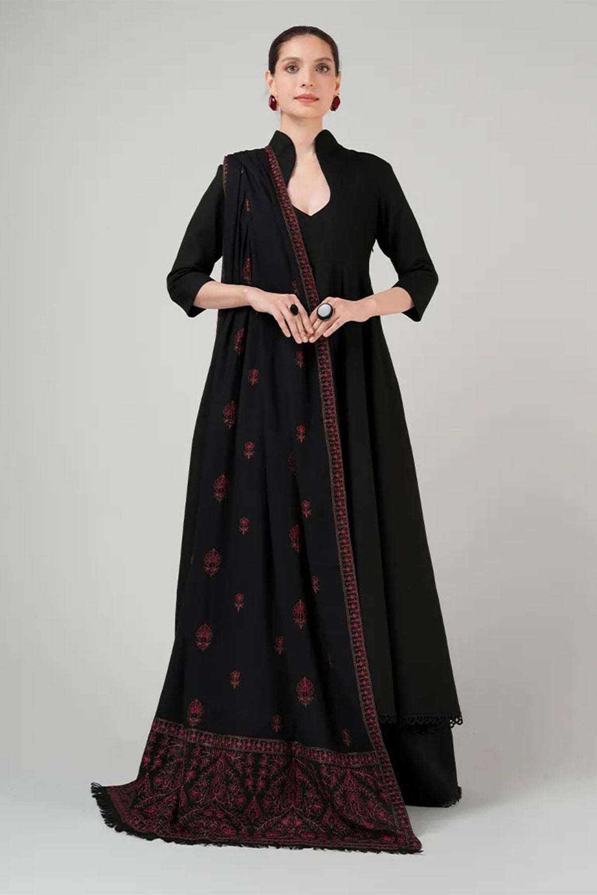Bareeze 3PC Dhanak Suit with Heavy Embroidered Shawal -BS1978