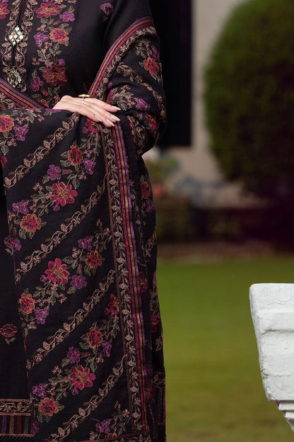 Bareeze 3PC Embroidered Dhanak Suit with Heavy Embroidered Shawal -GA102171