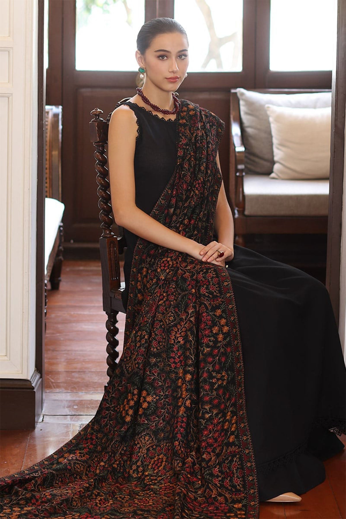 Bareeze 3PC Dhanak Suit with Heavy Embroidered Shawal -BS1977
