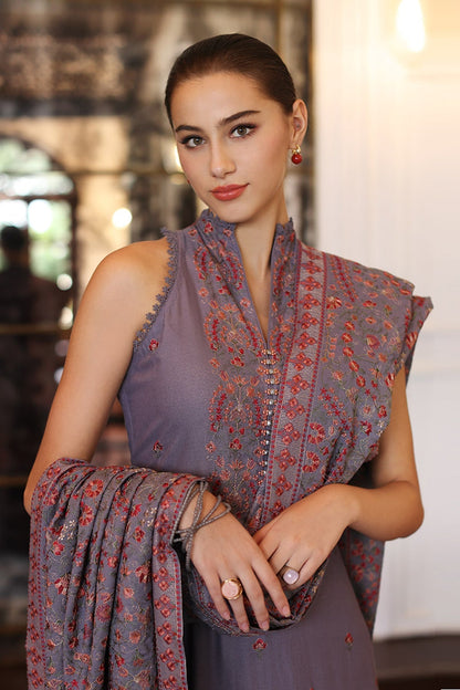 Bareeze 3PC Embroidered Dhanak with Embroidered Dhanak Shawl - BS1778