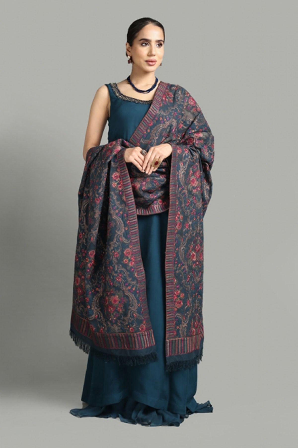 Bareeze 3PC Dhanak Suit with Heavy Embroidered Shawal -BS1942