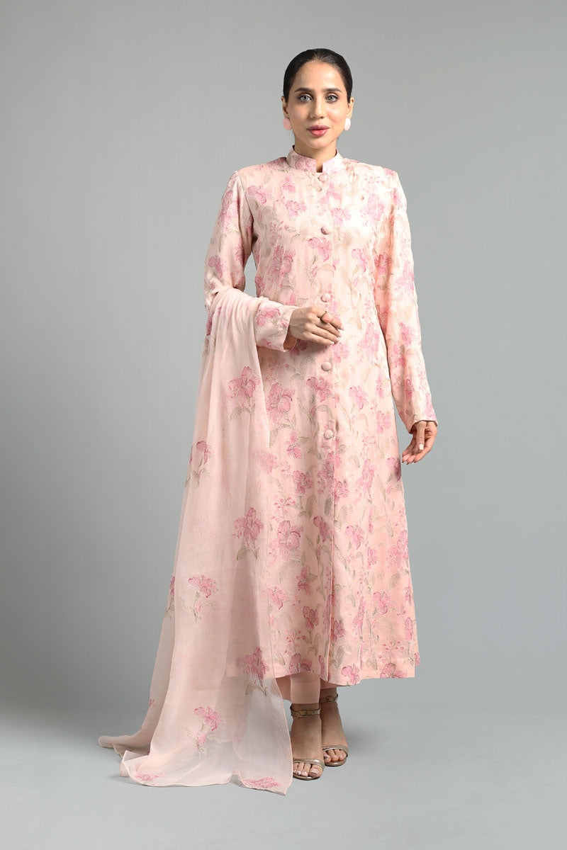 Bareeze Embroidered Lawn 3pc with Embroidered Chiffon Dupatta- BS1878