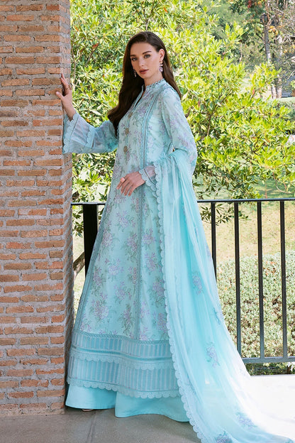 Bareeze Embroidered Lawn 3pc with Embroidered Chiffon Dupatta- BS03