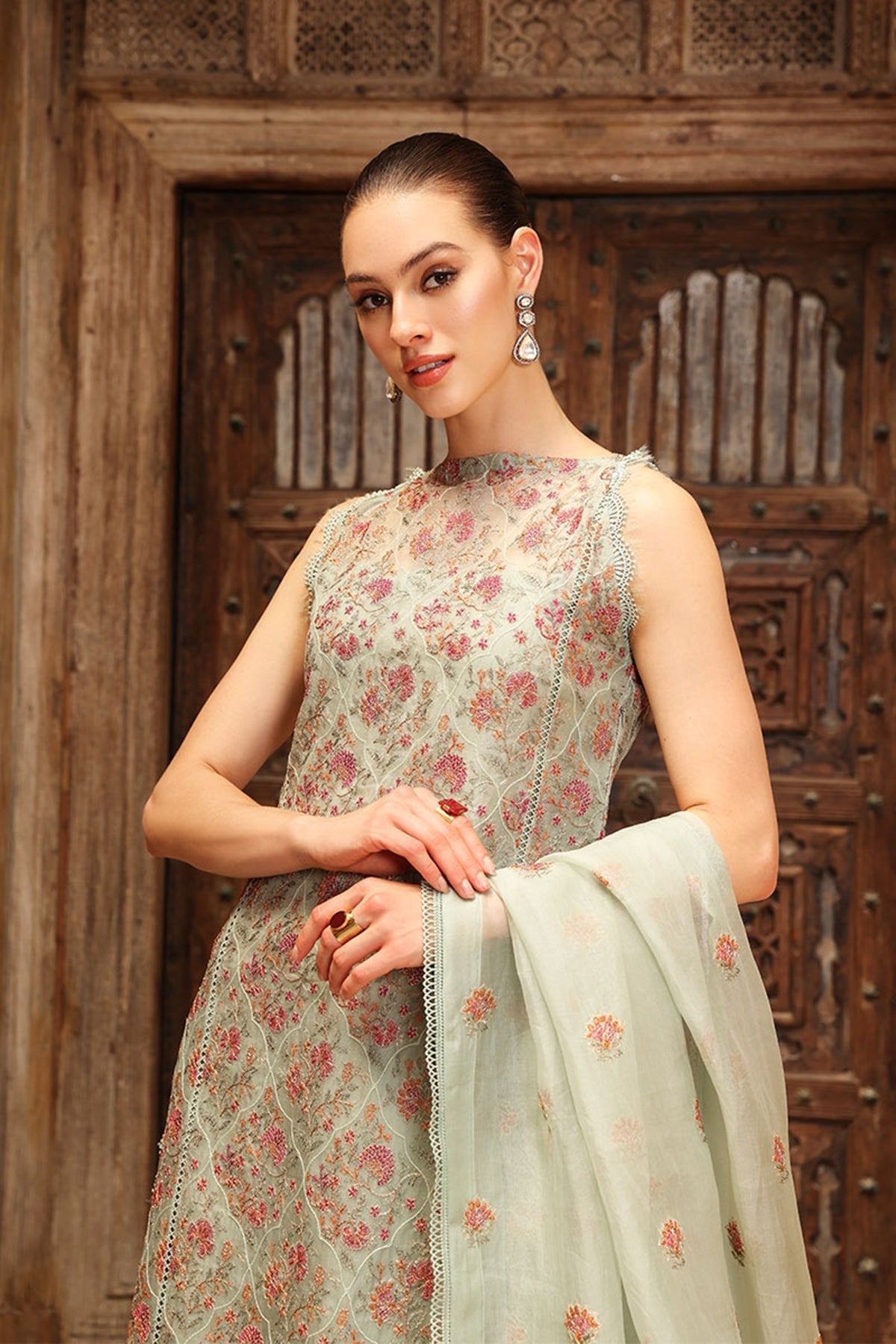 Bareeze Summer Lawn 3pc with Embroidered chiffon dupatta- BS1744