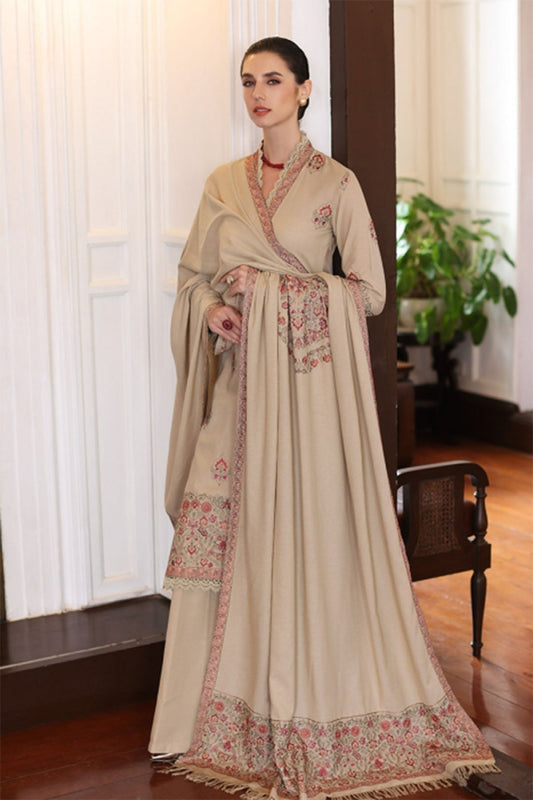 Bareeze 3PC Embroidered Dhanak Suit with Heavy Embroidered Shawal -BS1941