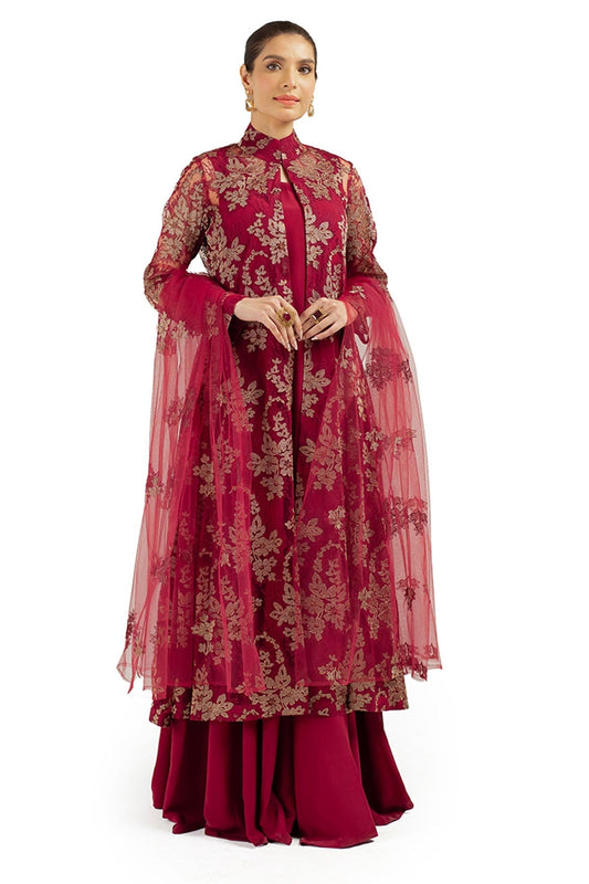 Bareeze Embroidered Lawn 3pc with Embroidered Chiffon Dupatta- BS1875