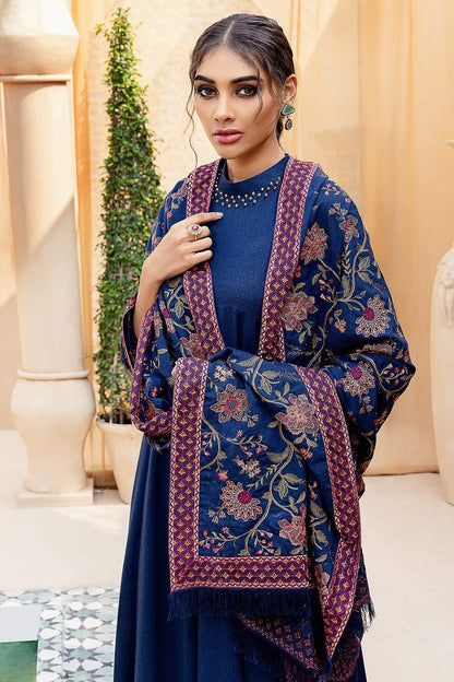 Bareeze 3PC Embroidered Dhanak Suit with Embroidered Shwal -BS102142