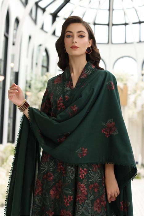 Bareeze 3PC Embroidered Karandi Suit with Heavy Embroidered Shawal -BS1967